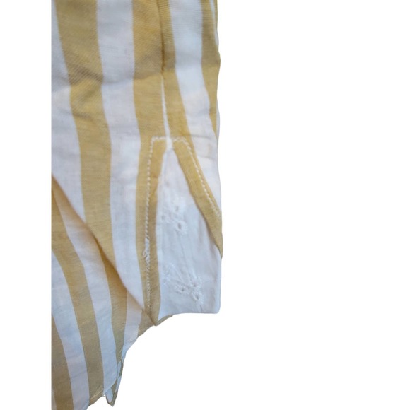 Mystree Womens Tunic Shirt Dress Stripes Bow Detail Button Front Small Cotton - Picture 3 of 7